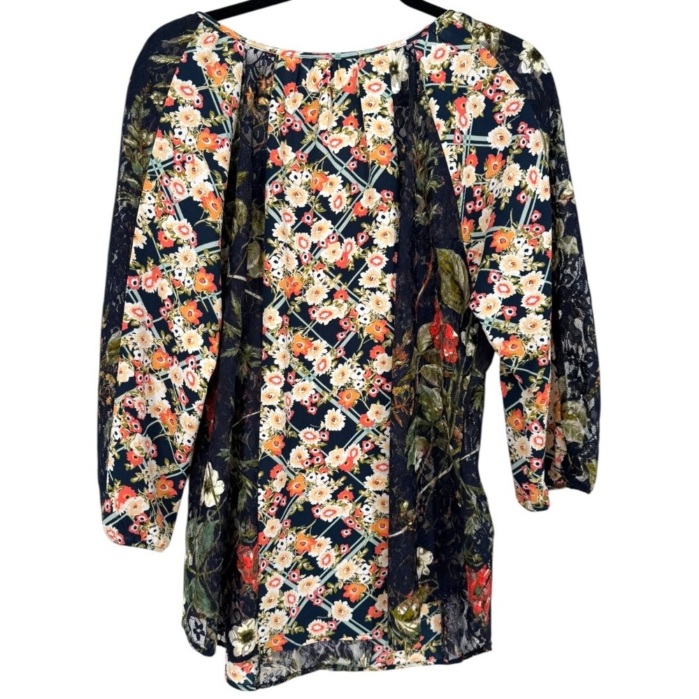 Fig And Flower Floral Patchwork Blouse - Multicol… - image 2